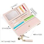 Womens Wallet Cute Elegant Long Slim Card Holder Case Minimalist Coin Purse Thin Tassels Zip Clutch Wallets for Girls Ladies