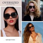 Tnnaiko Sunglasses Womens Polarized Oversized Sunglasses – Trendy Large Ladies Sun Glasses, with UV400 Protection