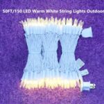 150 Warm White LED Christmas Lights, Commercial Grade LED String Lights White Wire 50 Ft, for Indoor and Outdoor Use.