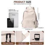 White Bookbags For Teen Girls Boys Waterproof College Backpack Middle School bags Lightweight Travel Rucksack Casual Daypack Laptop Backpacks For Men Women