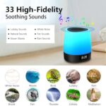 SOMEYOU White Noise Sound Machine with Alarm Clock, 33 Soothing Sounds, 8 Night Light, Sleep Timer, Precise 16 Levels of Volume, Touch&Button Control, White Noise Machine for Sleeping Baby Adult