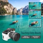 Monitech Digital Cameras for Photography 4K, 48 MP Vlogging Camera for YouTube,180° Flip Screen,16X Digital Zoom,Flash & Autofocus,52mm Wide Angle & Macro Lens,2 Batteries,32GB SD Card (White)