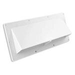 Mobile Home/RV CW White Exterior Sidewall Range Hood Vent with Damper