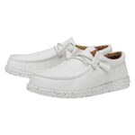 Hey Dude Men’s Wally Washed Canvas White Size 10 | Men’s Shoes | Men’s Slip-on Loafers | Comfortable & Light-Weight