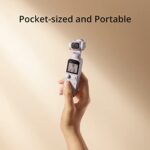 DJI Pocket 2 Exclusive Combo (Sunset White) – Pocket-Sized Vlogging Camera, 3-Axis Motorized Gimbal, 4K Video Recorder, 64MP Photo, ActiveTrack 3.0, YouTube TikTok Video, for Android and iPhone