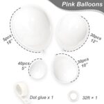 RUBFAC White Balloons Different Sizes 105pcs 5/10/12/18 Inch for Garland Arch, Party Latex Balloons for Happy New Year Decorations 2024 Birthday Party Wedding Anniversary Baby Shower Party Decoration
