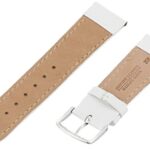 Hadley-Roma 20mm ‘Women’s’ Leather Watch Strap, Color:White (Model: LSL725RT 200)