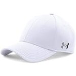 Under Armour Men’s Curved Brim Stretch Fit Cap, White/Graphite, Large/X-Large