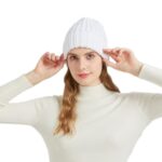 NPQQUAN Thick Warm Winter Knit Beanie Hat Skull Cap Beanies for Men Women White