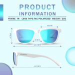 Lasiyanor Lightweight TAC Square Polarized Sunglasses TR90 Frame UV400 Protection Trendy Designer Sun Glasses Men and Women