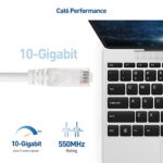 Cable Matters 10Gbps Snagless Cat 6 Ethernet Cable 30 ft (Cat 6 Cable, Cat6 Cable, Internet Cable, Network Cable) in White