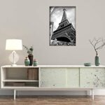 Black and White Eiffel Tower Wall Art Decor Canvas Painting Kitchen Prints Pictures for Home Living Dining Room