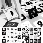 High Contrast Baby Cards Newborn Visual Stimulus Stimulation Black and White Cards Infants Flashcards Learning Cards Babies Gift 0-3Months