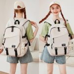 Caoroky knight College Laptop Backpack for Men Women Large Bookbag Lightweight Travel Daypack-Large,Off white