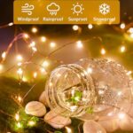 Minetom USB Fairy Lights Plug in, 33 ft 100 LED Twinkle String Lights with Remote and Timer, Waterproof 8 Modes Starry Lights for Indoor Wreath DIY Party Wedding Christmas Decoration, Warm White