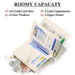 Falan Mule Women’s Genuine Leather Wallet, Compact Size, RFID Blocking, Includes Coin Pouch, Card Holders, Lightweight