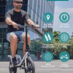 Gotrax FLEX Electric Scooter with Seat for Adult Commuter, 18.6Miles Range&15.5Mph Power by 400W Motor, Folding Scooter with 14″ Pneumatic Tire& 9”Comfortable Wider Deck, EBike with Carry Basket White