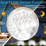 Garden Solar Ball Lights Outdoor Waterproof, 50 LED Cracked Glass Globe Solar Power Ground Lights for Path Yard Patio Lawn, Outdoor Decoration Landscape White (2 Pack 4.7”)