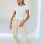 Trendy Queen Womens Going Out Basic Tank Crop Tops Summer Fashion Outfits Spring Layering Workout Slim Fitted Bodysuits 2024 White