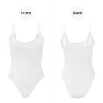 Zando One Piece Swimsuit Women White Bathing Suit for Women Tummy Control Womens Ribbed Bathing Suits Finwanlo Swimsuit Women Slimming Swimsuits for Women Period Swimwear Modest One Piece Swim L