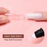 GAOY Poly Gel, 60g Nail Extension Gel, White Builder Gel Nail Enhancement Gel for Beginner & Professional Nail Art Salon DIY at Home