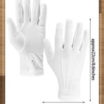 Bonuci 40 Pairs White Gloves Formal Uniform Gloves Parade Marching Costume Police Gloves for Women Men Tuxedo Guard Server Funeral Jewelry Inspection