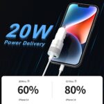 35W USB C Fast Car Charger [Apple MFi Certified] for iPhone 14 Pro/14 Pro Max/14+, iPhone 13/12/11/Mini/XS/XR/8/SE, iPad, 20W PD3.0 Rapid Charging Adapter + 3Ft Type C to Lightning Cable Cord – White