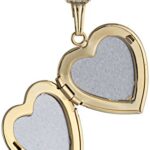 Amazon Essentials 14k Yellow Gold Heart Locket Necklace with Diamond-Accent, 18″ (previously Amazon Collection)