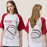 Sunwel Fashion Lightweight Sling Bag 4 Zipper Pockets Casual Daypack Small Crossbody for Women (off white)