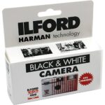 Ilford XP2 35mm B&W One-Time Single-Use Disposable Camera with Flash (ISO-400) – 27 Exposures with Microfiber Cloth