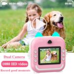 Kids Camera Instant Print Camera for Kids Photo Cameras, Girls Gift Toy Camera for Christmas Birthday Holiday(Pink, 32GB)