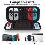 HEYSTOP Switch Carrying Case Compatible With Nintendo Switch & Nintendo Switch OLED Model 2021, High-capacity Travel Carrying Case For Nintendo Switch / Switch OLED Model Console & Accessories, White