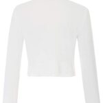 Belle Poque 1920s Ladies Bolero Full Sleeve Jacket White Cropped Bolero Shrug for Dresseses (White,M)