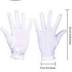 SATINIOR 6 Pairs Gloves for Men Usher Pallbearer Parade Nylon Gloves Costume Gloves for Funeral Formal Cosplay Party Supplies
