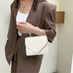 CATMICOO Croc Mini Purses for Women Trendy Small Handbag (White)
