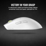 Corsair M75 AIR Wireless Ultra-Light FPS Gaming Mouse – 26,000 DPI – Ultra-Fast Input – Symmetric Shape – iCUE Compatible – PC, Mac – White