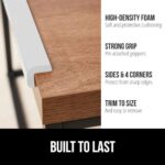 Gorilla Grip Baby Proof Corner Edge Protector and Furniture Safety Guards, Cut to Any Size, 18FT Foam Table Bumpers, Easy Install and Removal on Wood Metal Glass, Child Proofing Essentials, Off White
