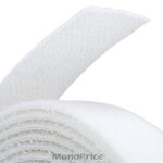 Monoprice Hook and Loop Fastening Tape – 5 Yards Per Roll, 0.75in, White