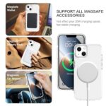 BENTOBEN Magnetic iPhone 13 Case [Compatible with Magsafe] Translucent Matte Phone Case iPhone 13 Slim Fit Magnet Shockproof Women Men Girls Boys Protective Cover Cases for iPhone 13 6.1″ 2021, White