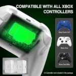 Rechargeable Controller Battery Pack with 4 Cover Play and Charge Kit with Micro USB Charging Cable for Xbox 1, S/X/Elite Wireless Remote (2 Pack-White)
