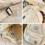 PRAGARI Sling Bag for Women Crossbody Backpack Shoulder Chest Bag Daypack Small White Travel Canvas Casual Hiking Outdoor