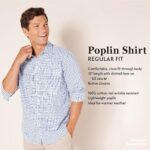 Amazon Essentials Men’s Regular-Fit Long-Sleeve Casual Poplin Shirt, White, X-Large