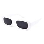 JUSLINK Rectangle Sunglasses for Women Trendy Retro Fashion 90s Sunglasses UV 400 Protection Square Frame Eyewear (white)