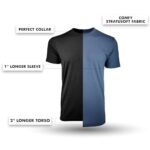 Fresh Clean Threads White Crewneck T-Shirt for Men – Pre Shrunk Soft Fitted Premium Classic Tee – Men’s T Shirts Cotton Poly Blend – 2XL