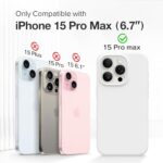 GONEZ for iPhone 15 Pro Max Case Silicone, Compatible with Magsafe, 2X Camera Protector + 2X Screen Protector, Soft Anti-Scratch Microfiber Lining, Liquid Silicone Shockproof Phone Cover, White