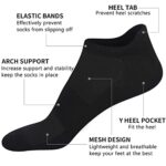 Cozi Foot Ankle Socks for Women: Cotton Soft Fabric Black/White