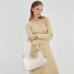 BOSTANTEN Purses for Women Vegan Leather Shoulder Bag Designer Ladies Hobo Handbags Pocketbooks,White