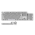 TECWARE Pudding PBT Keycaps Set with Keycap Puller – Full Keys 112 Keys, Double-Shot for Mechanical Keyboards, OEM Profile, Clear and White Jelly-Style Gaming Keycaps, for Phantom Phantom+ (US, ANSI)