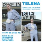 Telena Belt Bag for Women Men Fashionable Crossbody Fanny Pack for Women Trendy Waist Bag with Adjustable Strap Fleece White