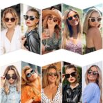 SOJOS Round Polarized Sunglasses for Women Fashion Trendy Style UV Protection Lens Sunnies Sunglasses SJ2175 with Brown Frame/Brown Lens